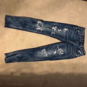 American Eagle Tom Girl Distressed Jeans